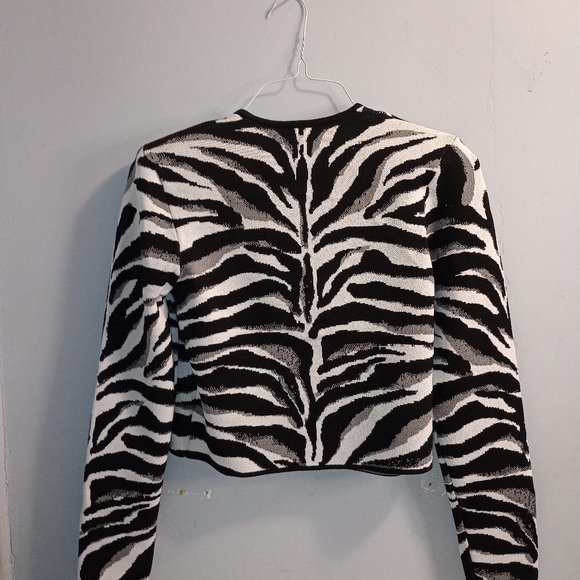 Express Zebra Print Padded Office Formal Top - Picture 2 of 4